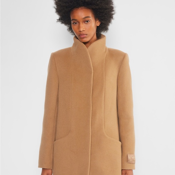 Aritzia Wilfred Cocoon coat XS Tan Camel - Picture 2 of 7